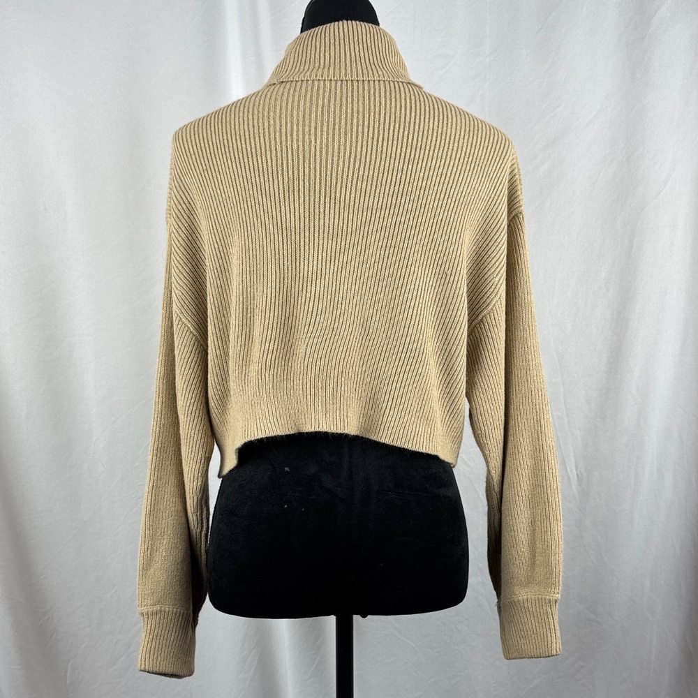 Divided Beige Cropped Turtleneck Sweater - Picture 3 of 3